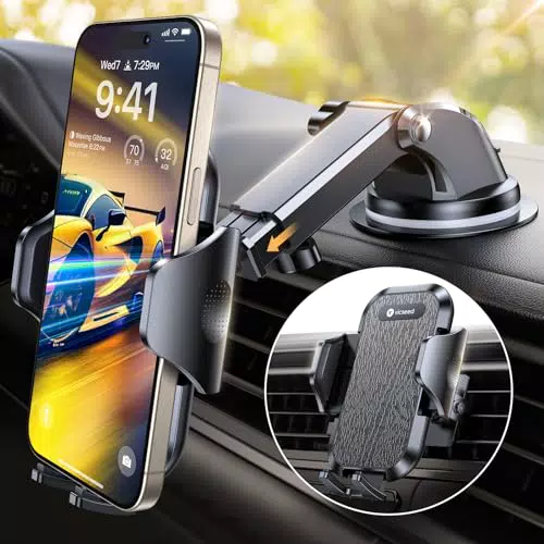VICSEED Handyhalterung Auto 3 in 1 Handy Halterung Auto Saugnapf & Lüftung