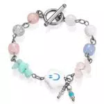 Vinabilia Charm Armband für Mädchen, Buntes Perlenarmband mit Cartoon-Muster