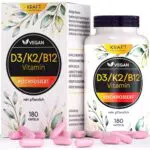 Vitamin D3 K2 Kapseln - Hochdosiertes Nahrungsergänzungsmittel mit Vitamin B12