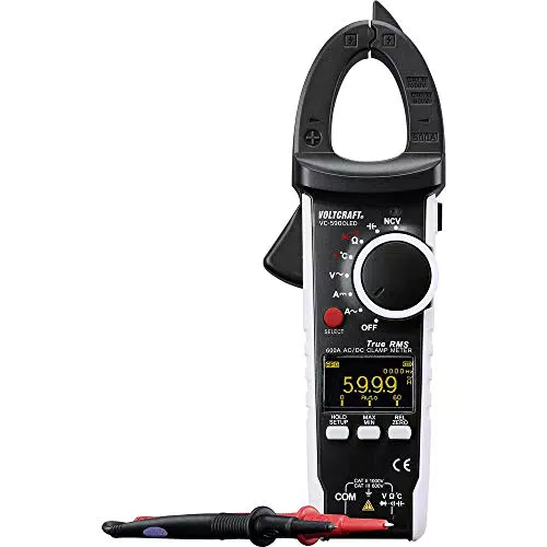 VOLTCRAFT VC-590OLED Digitale Stromzange mit OLED-Display - CAT III 600 V, CAT II 1000 V - 6000 Counts Anzeige