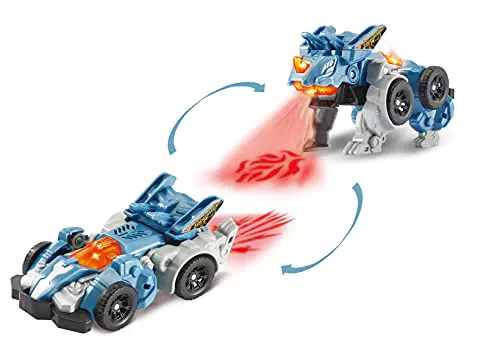 VTech Switch and Go Dinos Fire-Mini-Triceratops Dino-Auto-Transformer 2in1 Spielzeug mit Dinostimme