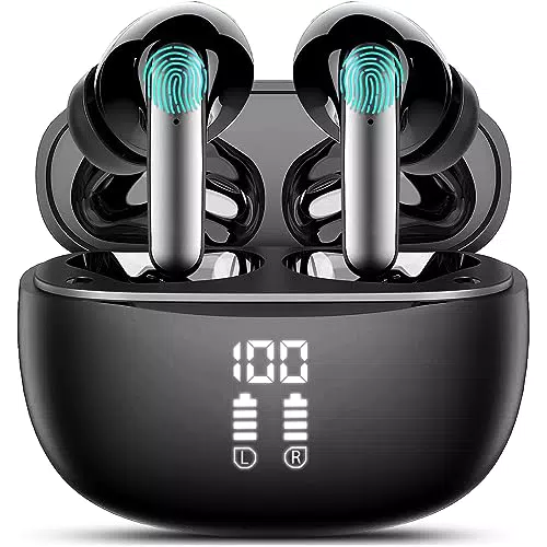 Bluetooth Kopfhörer mit Deep Bass und 60Std Spielzeit - IP7 Wasserdicht - Touch Control - In Ear Kopfhörer