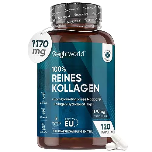 "Weightworld Kollagen Kapseln - Hochwertiges Marine Collagen - Laborgeprüft in Deutschland"