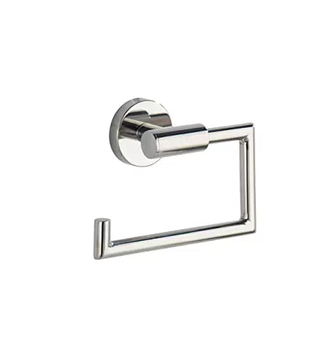WENKO Toilettenpapierhalter Bosio aus Edelstahl - Ohne Deckel, Rostfrei - 15 x 10.5 x 6.5 cm - Glänzend