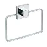 WENKO Handtuchring Quadro aus rostfreiem Edelstahl - Vakuum-Befestigung, glänzend - für Bad & Küche