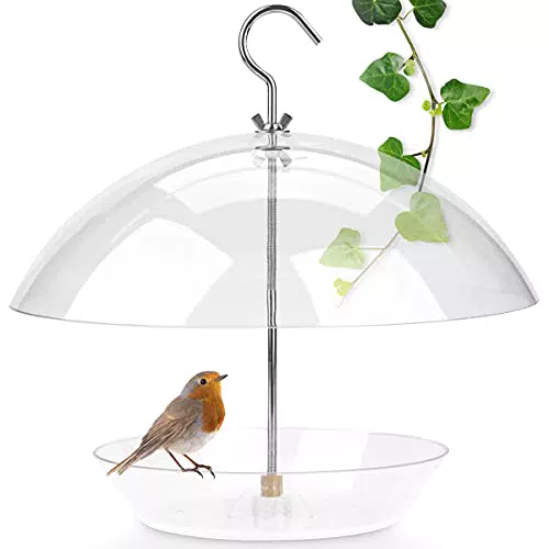 WILDLIFE FRIEND I Vogelfutterspender zum Aufhängen Transparente Vogelfutterglocke