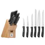 WMF Messerblock mit 6 scharfen Küchenmessern aus Spezialklingenstahl