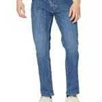 Wrangler Herren Authentic Straight Jeans, Mid Stone