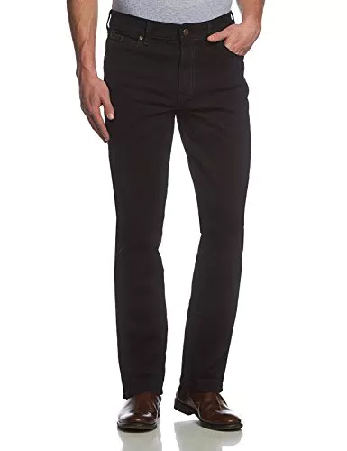 Wrangler Herren Texas Tonal Straight Jeans, Black Overdye
