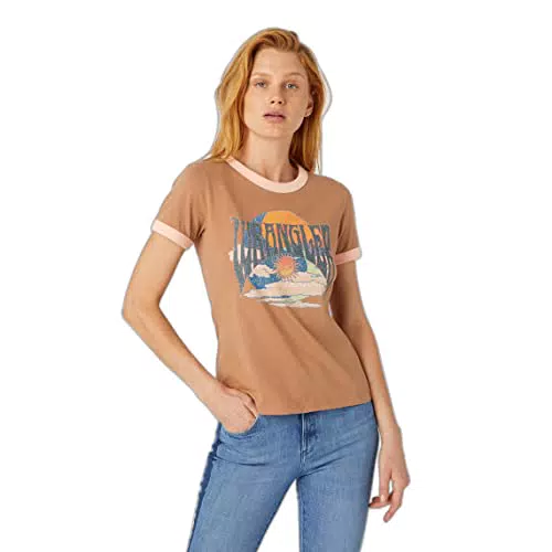 Wrangler Damen Ringer Tee T-Shirt