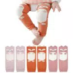 XEPST Packung mit 3 Kleinkind Baby Beinwärmer, niedliche Tiermuster Beinwärmer Kniestrümpfe Baby Knieschützer Beinärmel Leggings für Baby Kinder Kleinkinder Mädchen 0-3 Jahre
