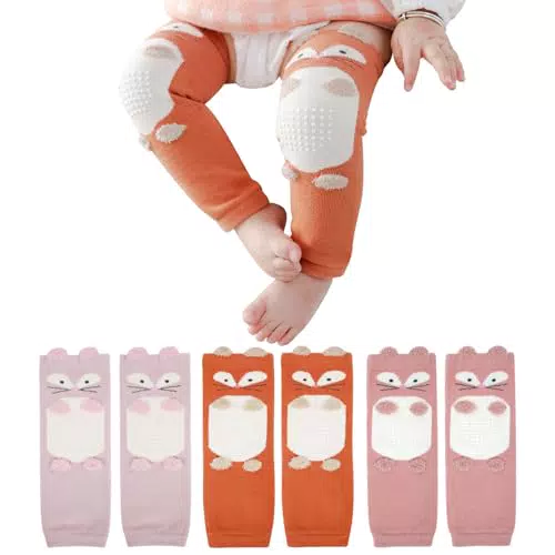 XEPST Packung mit 3 Kleinkind Baby Beinwärmer, niedliche Tiermuster Beinwärmer Kniestrümpfe Baby Knieschützer Beinärmel Leggings für Baby Kinder Kleinkinder Mädchen 0-3 Jahre