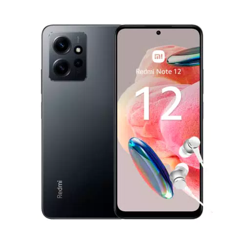 Xiaomi Redmi Note 12 Smartphone mit Kopfhörer - 4+64GB, 6,67" FHD+ AMOLED Display, 50MP Kamera, 33W Fast-Charging