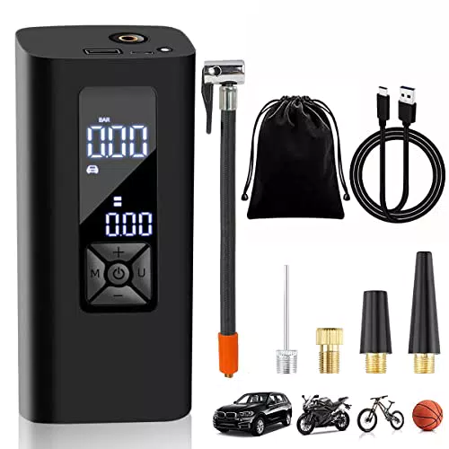 Elektrische Luftpumpe von Yanace: Fahrradpumpe mit 8000mAh Akku und USB-C-Anschluss