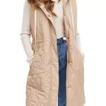 YBENLOVER Damen Steppweste mit Kapuze für den Winter