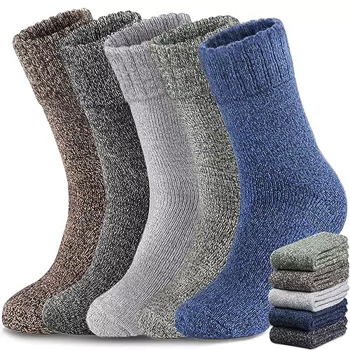 Yeblues Thermosocken Herren, 3Paar Dicke Wintersocken Warme Socken
