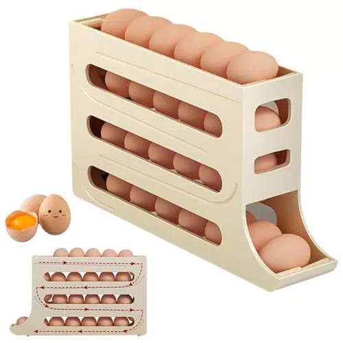 Eierhalter für Kühlschrank, stapelbarer Organizer für frische Eier