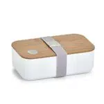 Lunch Box Zeller 14730 aus Kunststoff und Bambus mit Bambusdeckel