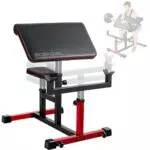 ZERELEK Curlbank, Krafttraining Bizepsbank, Gym Qualität Sitzbank mit mobilen Rädern