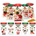 Weihnachts-Plätzchentüten mit Goldband für Süßigkeiten - Zhouhon