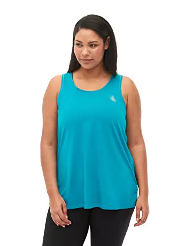 Zizzi Active by Große Größen Damen Trainingstop mit Rundhals Gr - Plus Size Damen Kleidung 42-44 Deep Peacock Blue