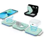 ZUMSEY 3-in-1 Faltbares Kabelloses Ladegerät für iPhone, Apple Watch und AirPods