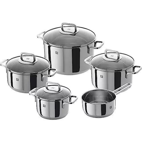 ZWILLING Quadro Kochtopf-Set, 5-teilig, 4 Deckel, Induktionsgeeignet