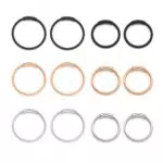 Zysta 12 Stück Edelstahl Nasenpiercing Set Nase Septum Nasenring Clicker Hoop Lippen für Damen Herren