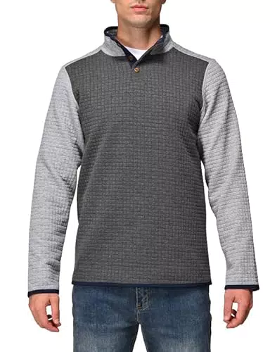 Zzkouine Fitness Männer Langarm Lässig Entspannt Pullover & Strickjacken für Herren Classic Waffel Vielseitig Einfarbig Sweat Hoodie für Männer Geeignet für Sport-Blue-