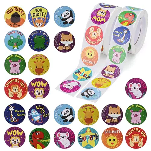 Lehrer Sticker Set - Motivationssticker für Kinder und Belohnungsaufkleber - Tier Cartoon Motive