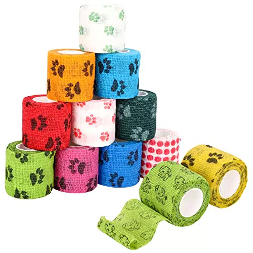 Selbsthaftende Bandage für Haustiere - Elastisches Vet Wrap für Katzen, Hunde & Pferde