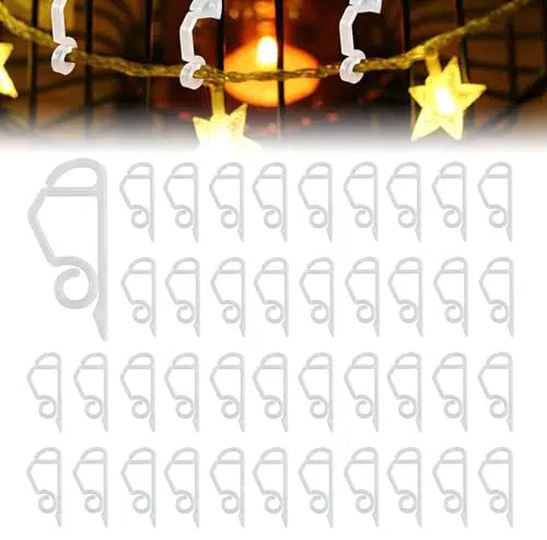 Licht Clips für Weihnachtsaußenbeleuchtung - Dachrinnenhaken für Lichterketten