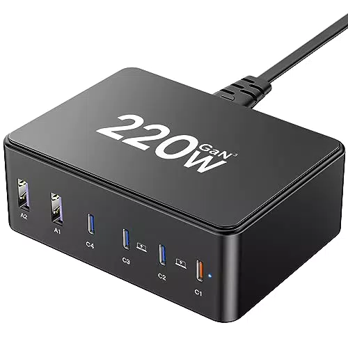 USB C Ladegerät GaN Charger - PD 100W 65W PPS Schnellladegerät für MacBook Pro/Air, iPad, iPhone, Samsung Galaxy