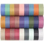 Dekoratives Washi Masking Tape Set für Scrapbooking und DIY Handwerk, Kariertes Muster, 15mm Breite