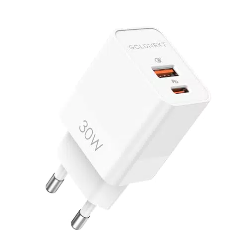 USB C Ladegerät GOLDNEXT 2-Port Netzteil PD 3.0 PPS 25W Schnellladegerät für Google Pixel, iPhone, Samsung, iPad