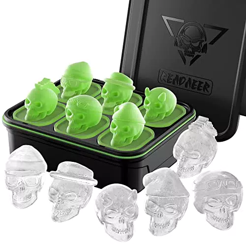 Silikon Totenkopf Eiswürfelform mit Deckel - BPA-frei und multifunktional