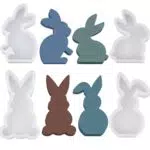 Osterhase Silikonform für Gips und Kerzen - 3D Kaninchen Gießform