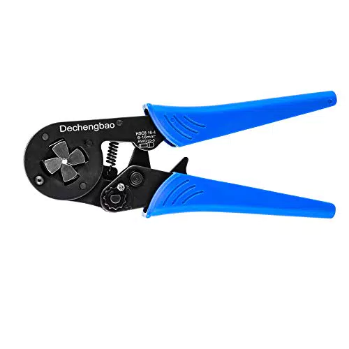 Aderendhülsen-Crimpzange Dechengbao 16-4 Square Jaw Draht-Crimpzange AWG 30-5 (0.08-16mm²) Ratschen-Crimpzange