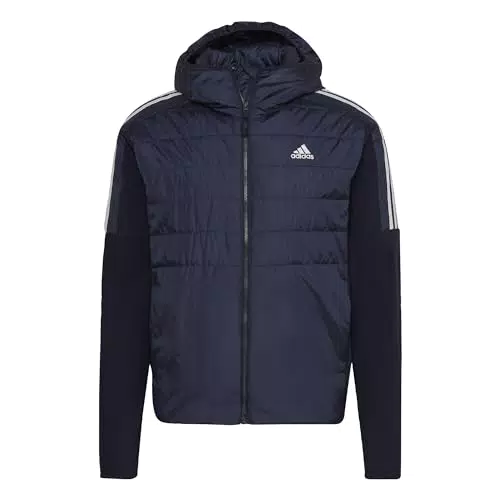 Adidas Herren Essentials Hybrid Jacke mit Kapuze (Mittelgewicht)