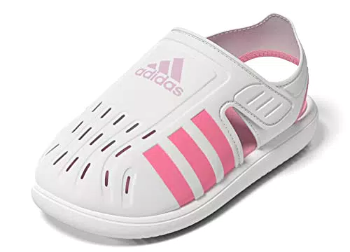 adidas Sommer Sandalen mit geschlossener Spitze - Weiß/Rosa.