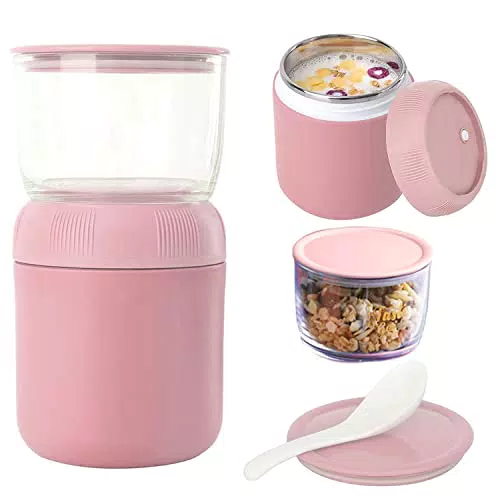 Müslibecher to-Go auslaufsicher Lunchbox mit Löffel