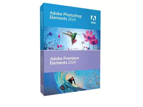 Adobe Photoshop Elements 2024 & Premiere Elements 2024 für PC/Mac - Box mit Aktivierungscode