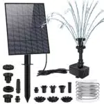 AISITIN Solar Springbrunnen mit 19 Fontänenstilen für Garten und Teich