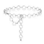 Damen Taillenkettengürtel - Verstellbarer Metallkettengürtel für Damen - O-Ring Bauchschmuck - Modisches Accessoire