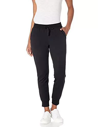 Amazon Essentials Damen Fleece-Jogginghose in Übergröße, Schwarz