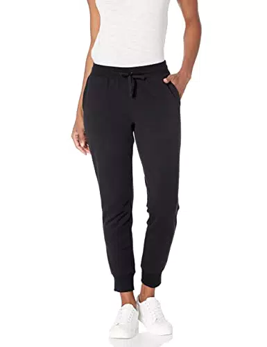 Amazon Essentials Damen Fleece-Jogginghose - Übergröße - Schwarz