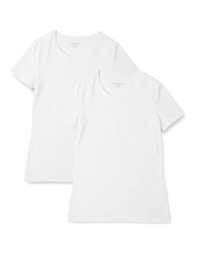 Amazon Essentials Damen T-Shirt mit Rundhalsausschnitt, Klassischer Schnitt