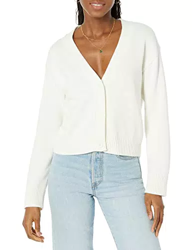 Amazon Essentials Damen Cardigan mit V-Ausschnitt in lockerer Passform