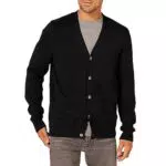 Amazon Essentials Herren Baumwollstrickjacken, Schwarz