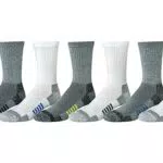 Amazon Essentials Herren Funktions-Crew-Sportsocken aus Baumwolle, Gepolstert